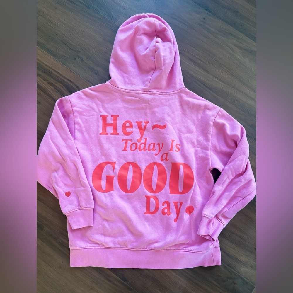 Universal Thread Pink Hoodie with Red Text